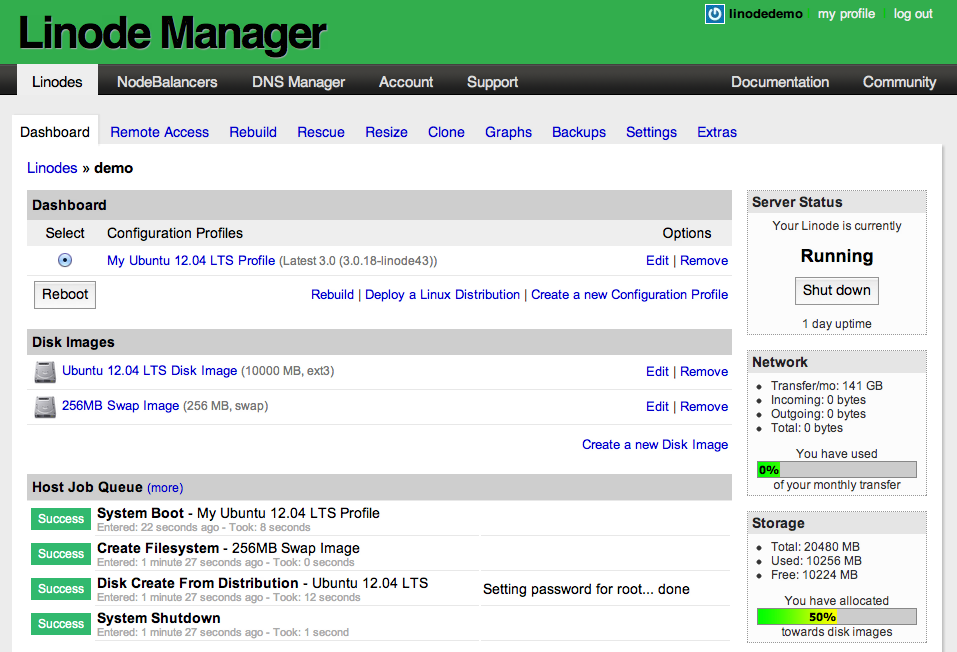 Linode manager